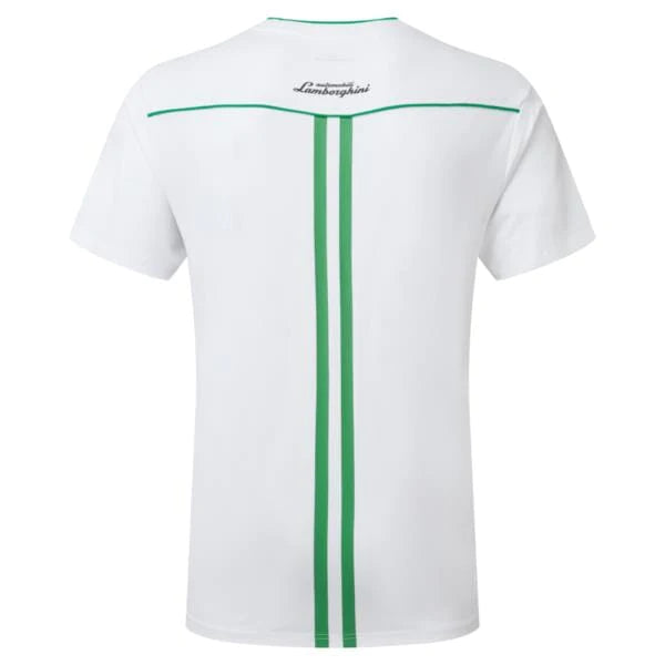 Automobili Lamborghini Squadra Corse Men's Travel T-Shirt - Orange/White/Green