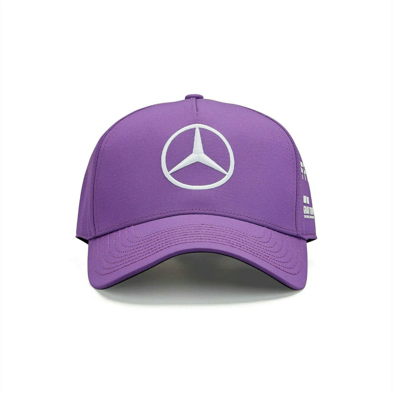 Mercedes Benz AMG Petronas F1 2022 Lewis Hamilton Baseball Hat- White/Black/Purple