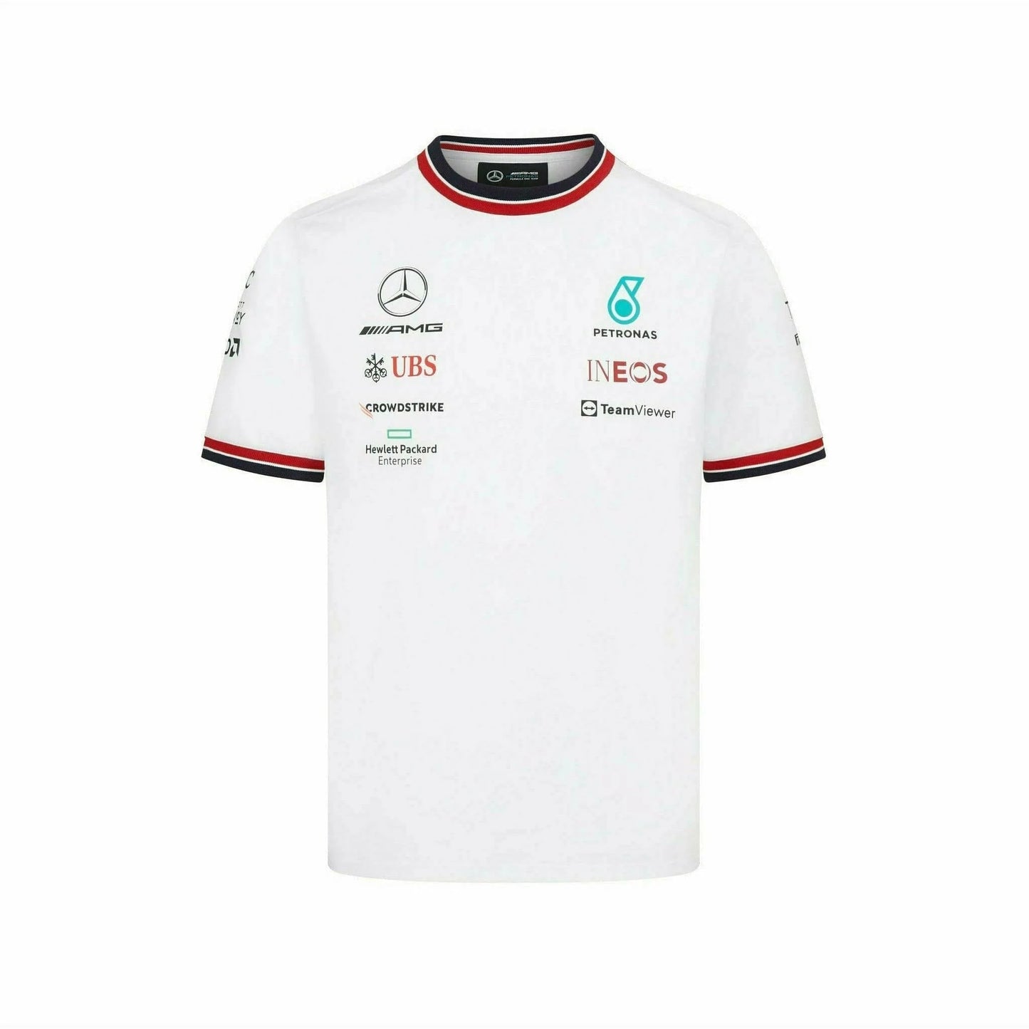 Mercedes Benz AMG Petronas F1 2022 Men's Driver T-Shirt - Black/White