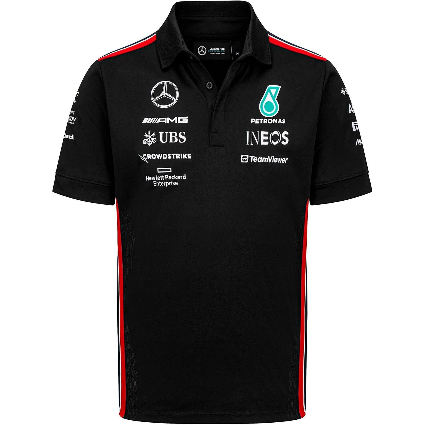 Mercedes AMG Petronas F1 2023 Men's Team Polo - Black/White