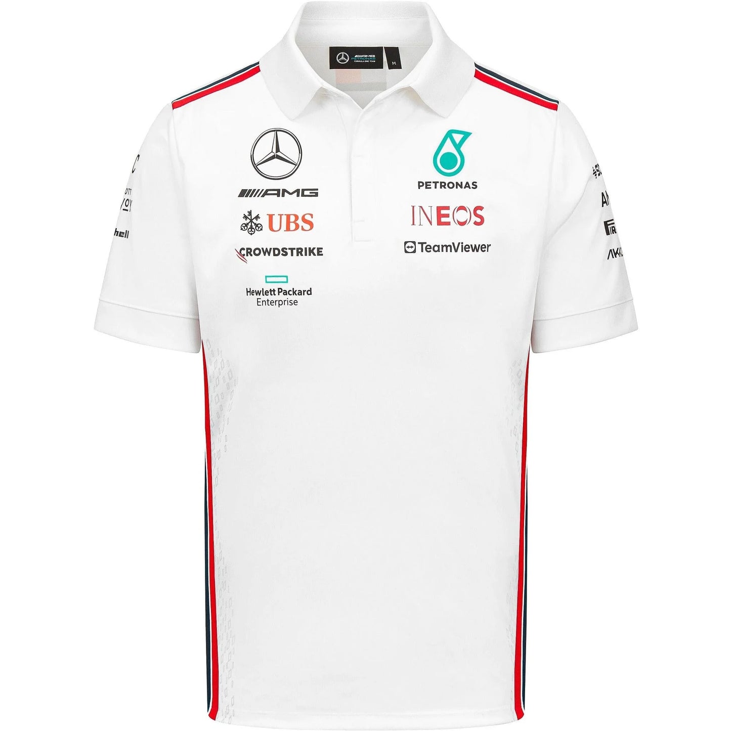 Mercedes AMG Petronas F1 2023 Men's Team Polo - Black/White