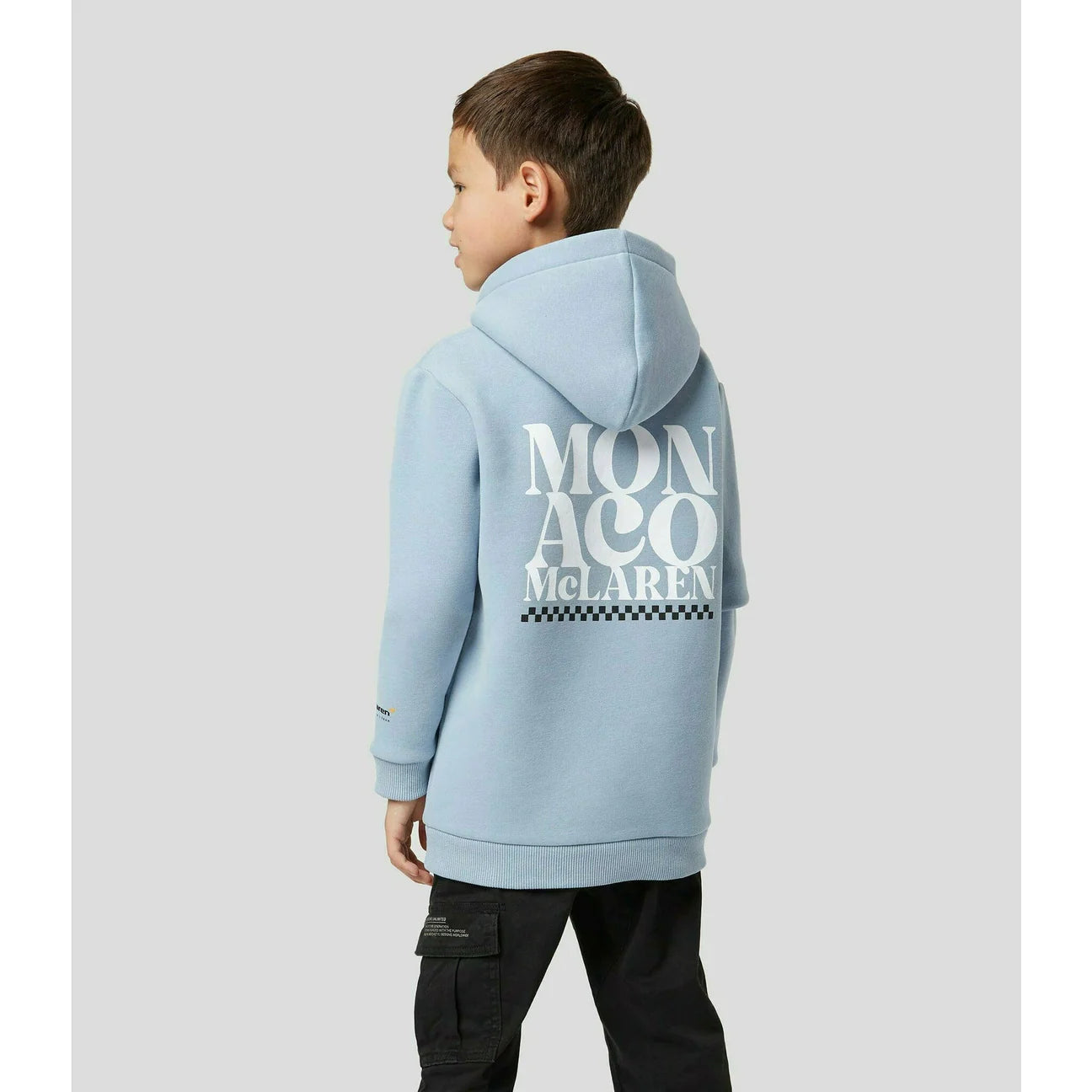 McLaren F1 Special Edition Monaco GP Kids Slogan Hoodie- Youth Blue/Black