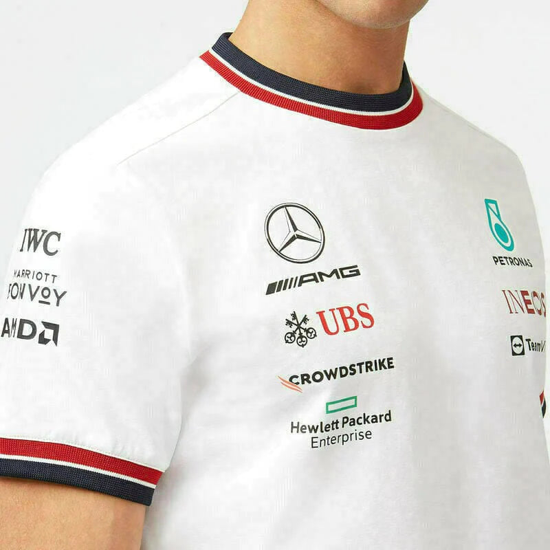 Mercedes Benz AMG Petronas F1 2022 Men's Driver T-Shirt - Black/White